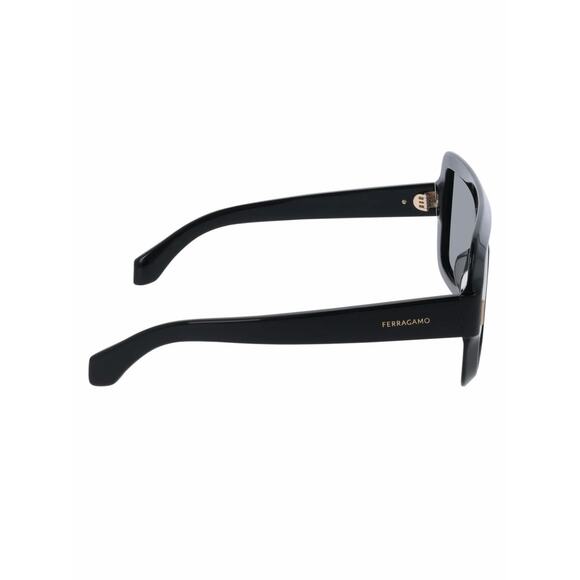 NEW!! Salvatore Ferragamo SF2061SE 001 Bold Shield Sunglasses in Black Authentic main image 4